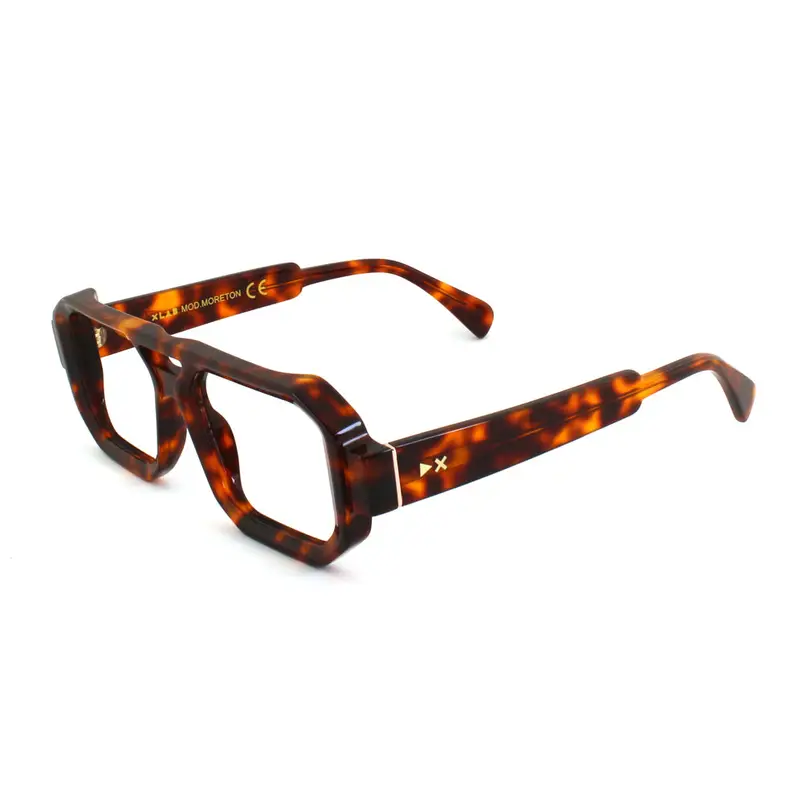 XLAB Unisex MORETON Montature da vista Acetato Trasparente giallo  Squadrata Antiriflesso Antiriflesso