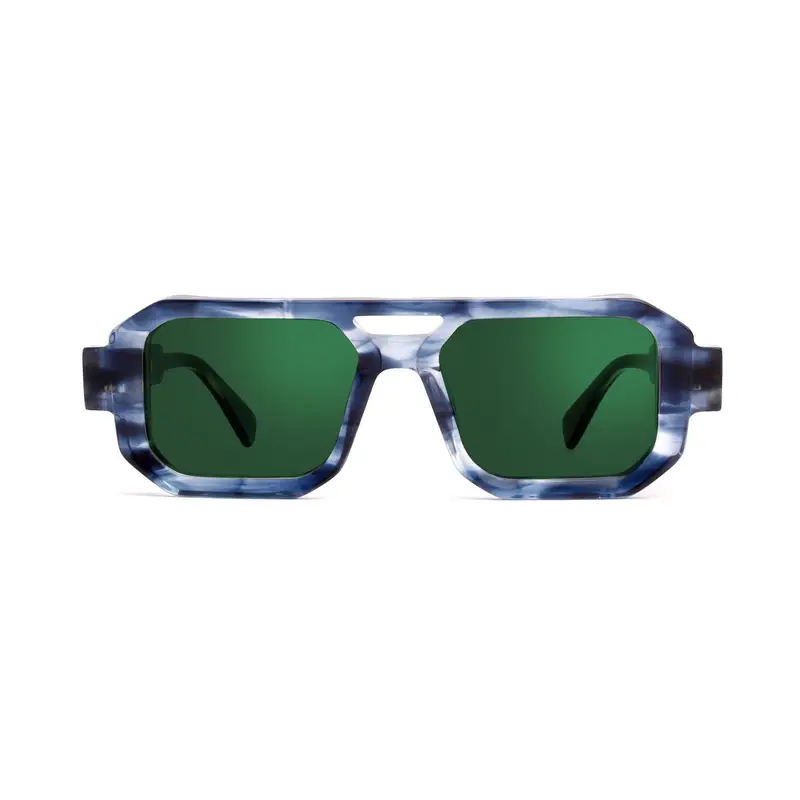 XLAB Unisex MORETON Montature da vista Acetato Verde  Squadrata Antiriflesso Antiriflesso