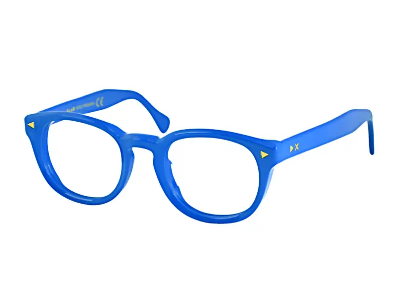 XLAB Unisex PANAMA Montature da vista Acetato Trasparente marrone opaco  Rotonda Anti-luce blu