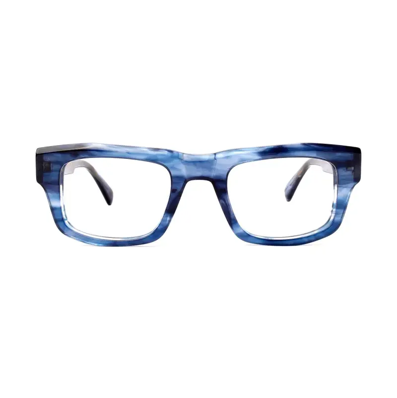 Unisex Pantelleria Montature da vista Acetato Tartaruga Squadrata Anti-luce blu miniatura 2