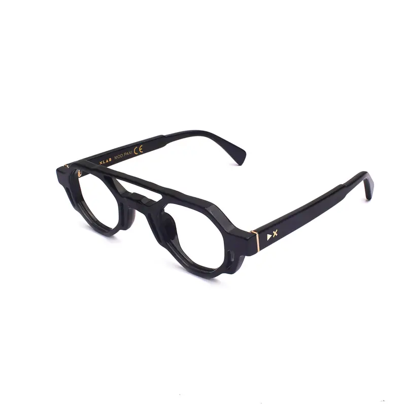 XLAB Unisex Paxi Montature da vista Acetato Bordeaux Grigio Geometrica Fotocromatiche