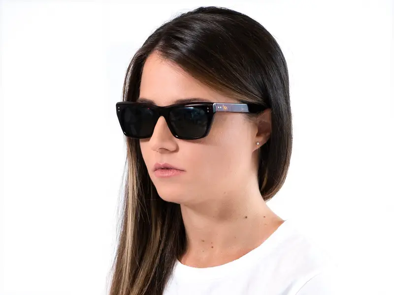 XLAB Unisex PENANG Occhiali da sole Acetato Tartaruga Verde G15 Squadrata Polarizzata miniatura 3