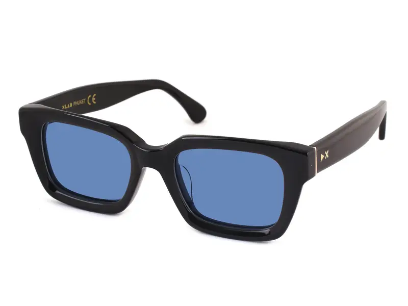 XLAB Unisex PHUKET Occhiali da sole Acetato Champagne Marrone Squadrata Polarizzata