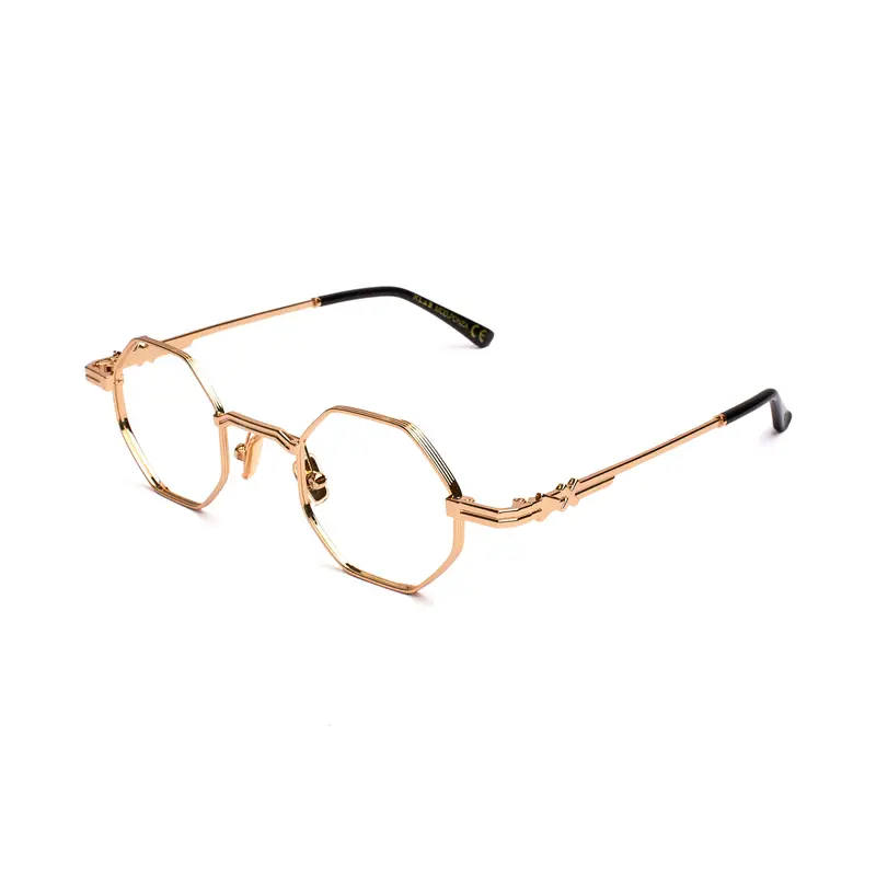 XLAB Unisex Ponza Montature da vista Metallo Oro  Geometrica Antiriflesso Antiriflesso