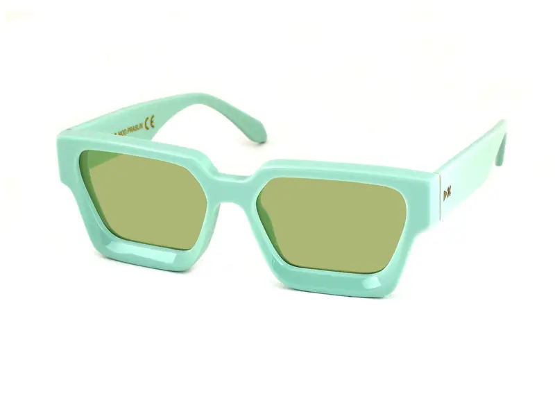 XLAB Unisex PRASLIN Occhiali da sole Acetato Trasparente Fumo Squadrata Polarizzata miniatura 2