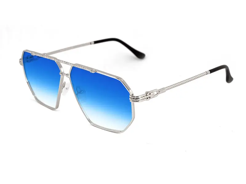 XLAB Unisex PROCIDA Occhiali da sole Metallo Oro Fumo Geometrica Polarizzata miniatura 3