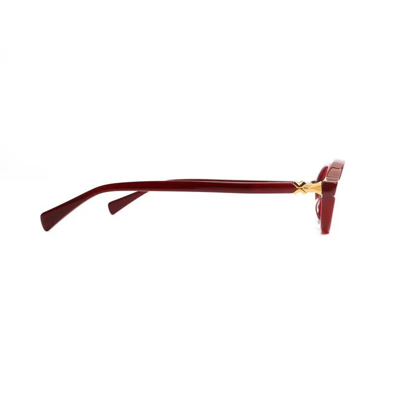 XLAB Unisex Rodi Occhiali da sole Acetato Bordeaux Marrone Rotonda Polarizzata miniatura 2