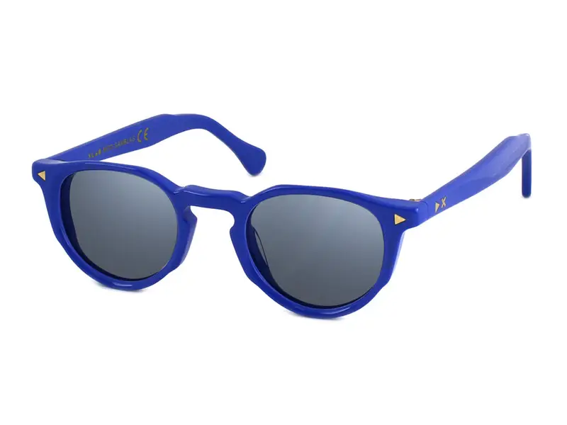 XLAB Unisex SANBLAS Montature da vista Acetato Blu Rotonda Antiriflesso Antiriflesso miniatura 3