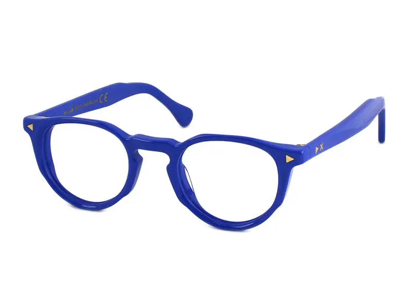 XLAB Unisex SANBLAS Montature da vista Acetato Rosso Rotonda Antiriflesso Antiriflesso