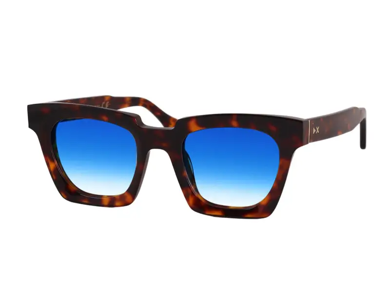 XLAB Unisex STEWART Occhiali da sole Acetato Verde strisciato Marrone Squadrata Polarizzata miniatura 3