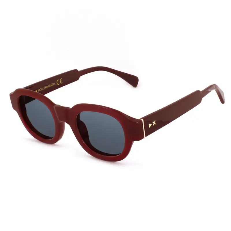 XLAB Unisex SUMBAWA Montature da vista Acetato Grigio strisciato Squadrata Anti-luce blu miniatura 3