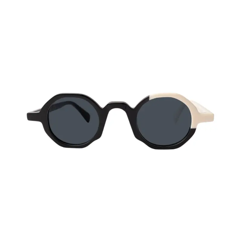 Unisex Tahiti Occhiali da sole Acetato Tartaruga Azzurro Geometrica Normale Sfumato miniatura 2