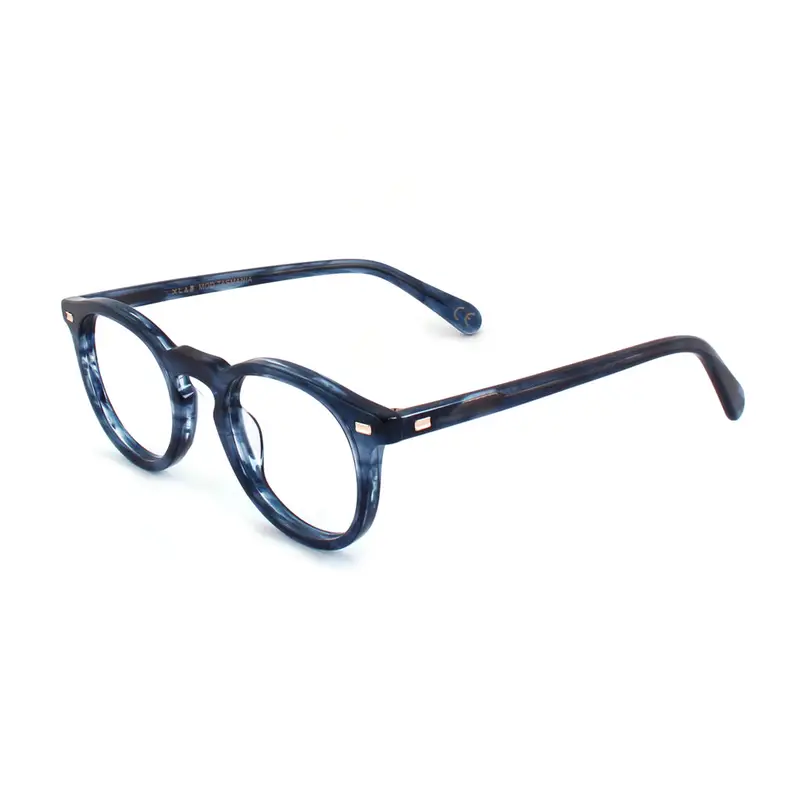 XLAB Unisex TASMANIA 2.0 Montature da vista Acetato Tartaruga scuro  Rotonda Anti-luce blu