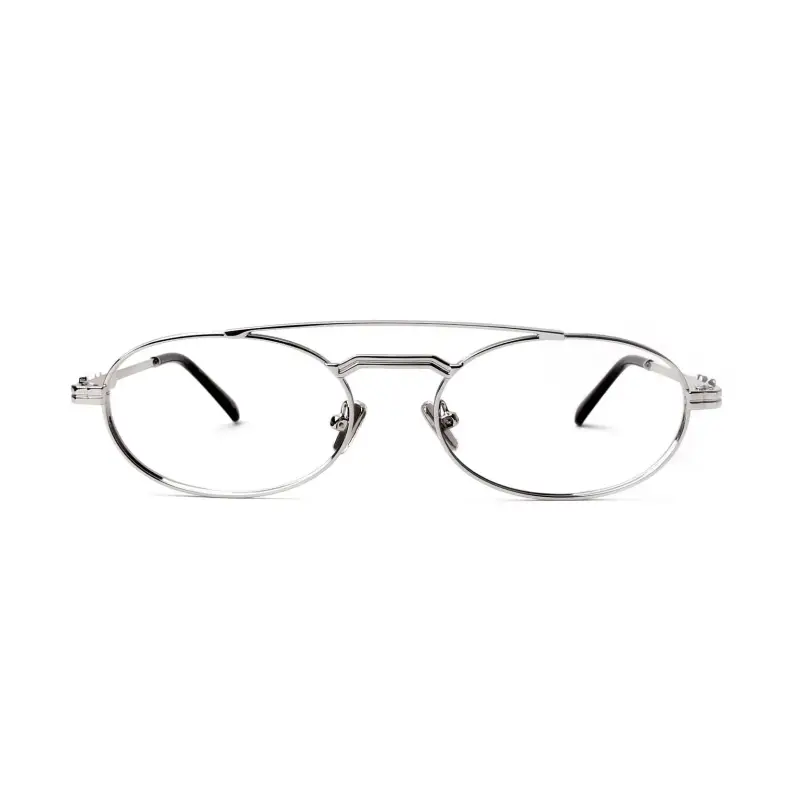 Unisex Viktor Montature da vista Metallo Oro Rotonda Anti-luce blu miniatura 2