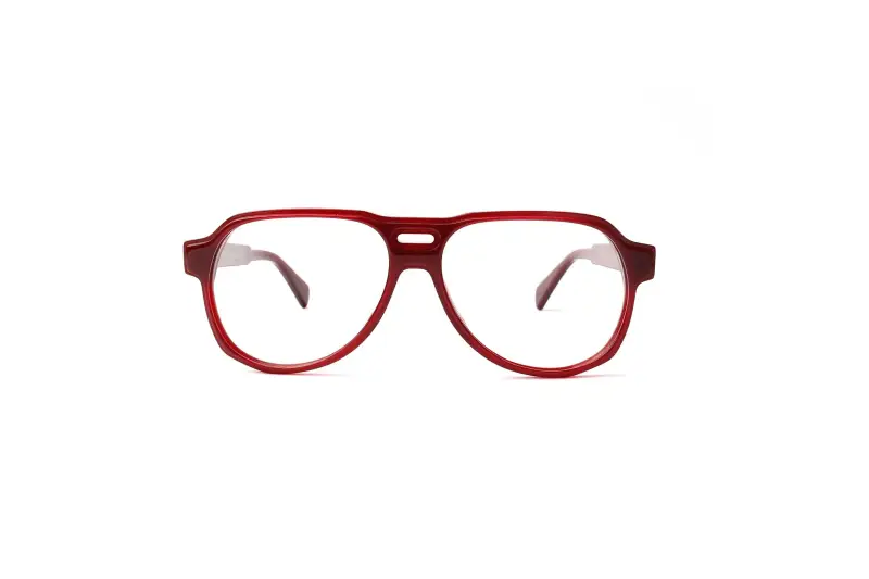 Unisex Zanzibar Montature da vista Acetato Bordeaux Pilot Anti-luce blu miniatura 2