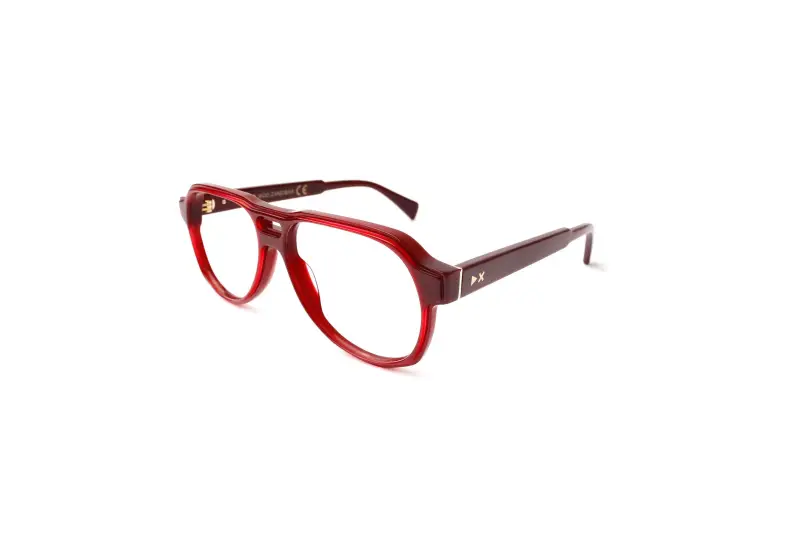 Unisex Zanzibar Montature da vista Acetato Bordeaux Pilot Anti-luce blu