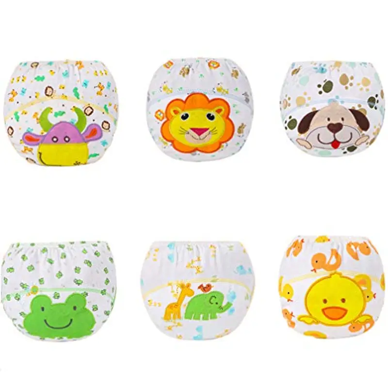 XM-Amigo - Mutande per Bambini, riutilizzabili, Confezione da 6 Pezzi, Unisex, per Passaggio da Pannolino a Mutande, Taglia 2-3 Anni?Etichetta:100