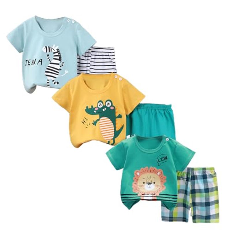 XM-AMIGO Set Neonato Pantaloncini T-Shirt Ragazzi