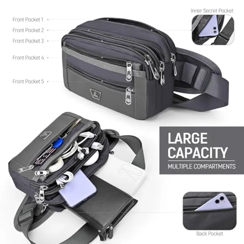 Xoolkly Marsupio Uomo Grigio 1599289 miniatura 2