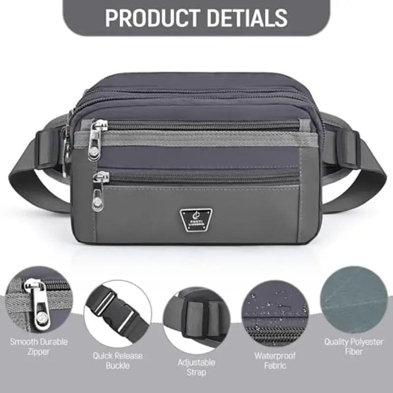 Xoolkly Marsupio Uomo Grigio 1599289 miniatura 3