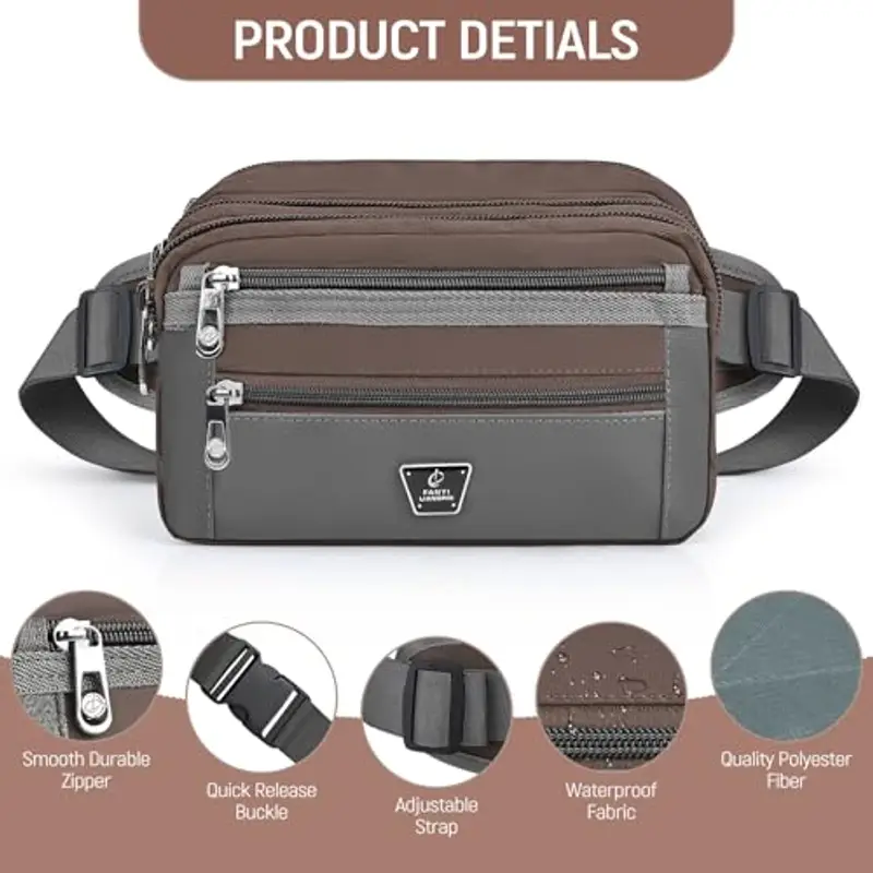 Xoolkly Marsupio Uomo Marrone 1599287 miniatura 3