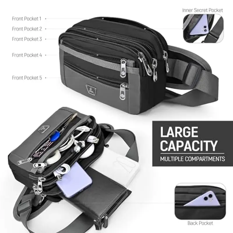 Xoolkly Marsupio Uomo Nero 786842 miniatura 2