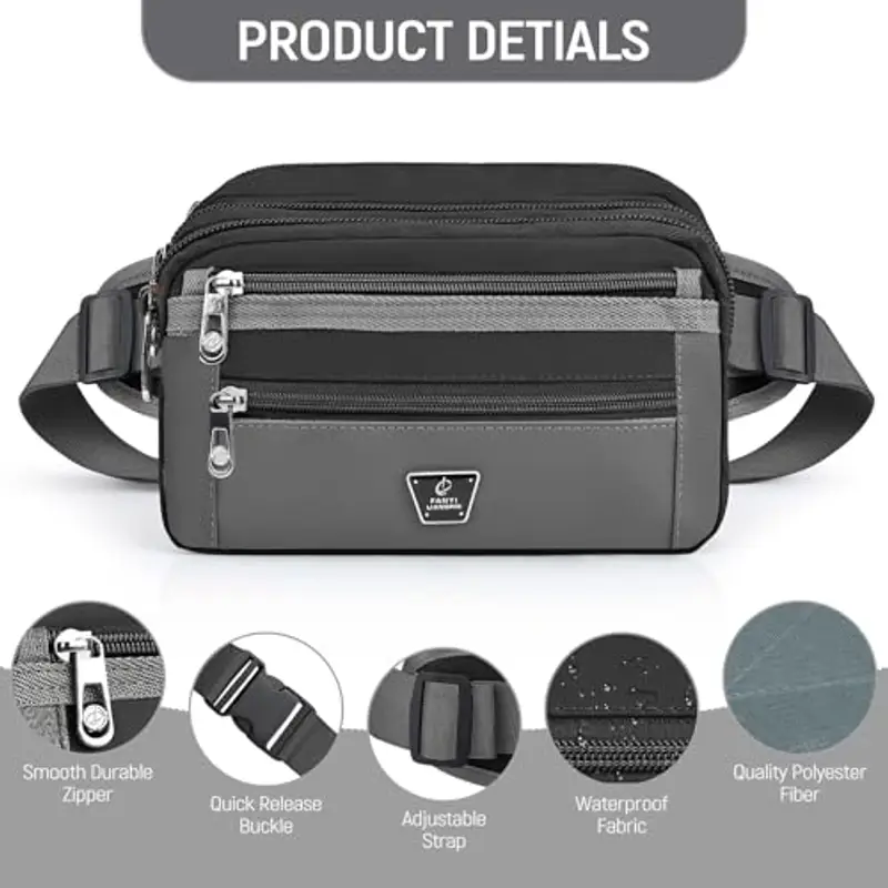 Xoolkly Marsupio Uomo Nero 786842 miniatura 3