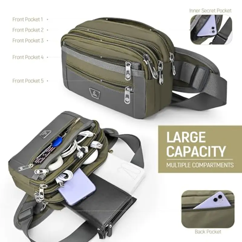 Xoolkly Marsupio Uomo Verde 1599290 miniatura 2