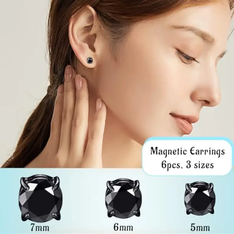 XOUDKE Orecchini Uomo Nero 1597117 miniatura 2