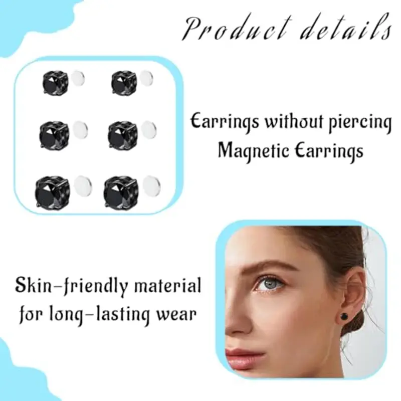 XOUDKE Orecchini Uomo Nero 1597117 miniatura 3