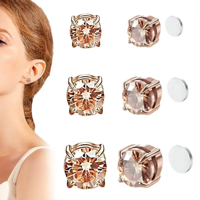 XOUDKE Orecchini Uomo Rosa 1597119