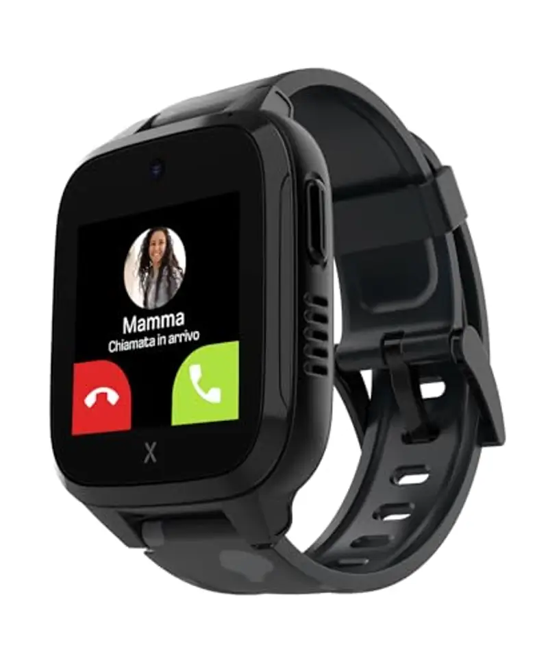 XPLORA XGO 3 - Telefono orologio per bambini (4G) - Chiamate, messaggi, modalità scuola per bambini, funzione SOS, localizzazione GPS, fotocamera e contapassi - Include 2 anni di garanzia (NERO)