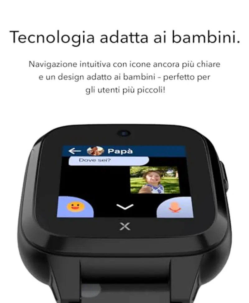 XPLORA XGO 3 - Telefono orologio per bambini (4G) - Chiamate, messaggi, modalità scuola per bambini, funzione SOS, localizzazione GPS, fotocamera e contapassi - Include 2 anni di garanzia (NERO) miniatura 3