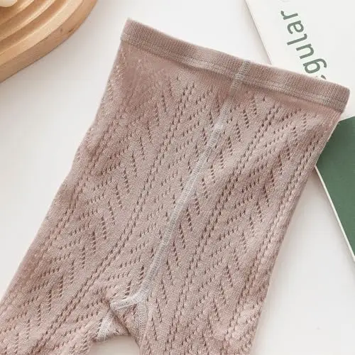 XPXGMT Confezione da 2 leggings per bambine in cotone a rete con fiocco, da 0 a 2 anni, Multicolore, 0 miniatura 3