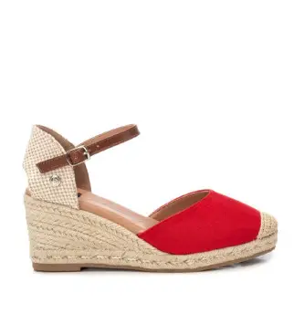 per donna 14074601-ROJO Espadrillas in pelle 140746 rosse (37), Rosso, 5 a 8cm, Camoscio, Fibbia, Casual