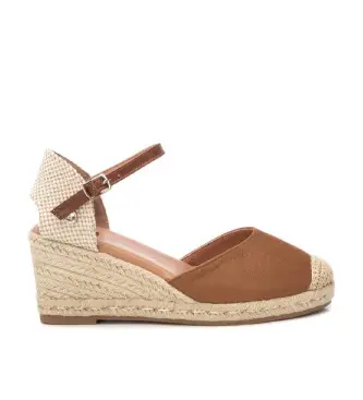 per donna 14074604-CAMEL Sandali in pelle 140746 marrone (38), 5 a 8cm, Camoscio, Fibbia, Casual