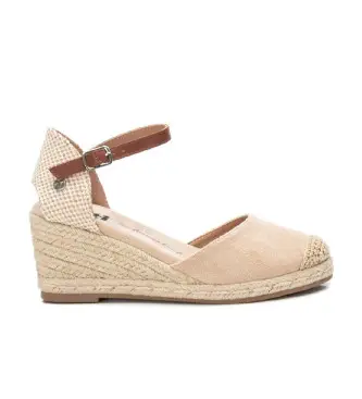 per donna 14074615-ORO Espadrillas in pelle 140746 beige (37), 5 a 8cm, Camoscio, Fibbia, Casual