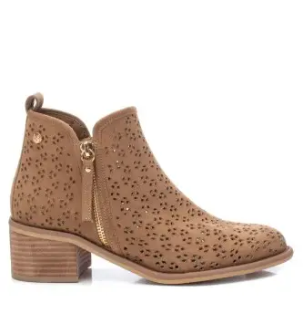 per donna 14225502-TAUPE Stivaletti 142255 marrone -altezza tacco 5 cm (37), 3 a 5cm, Cerniera, Casual, Imitazione cuoio