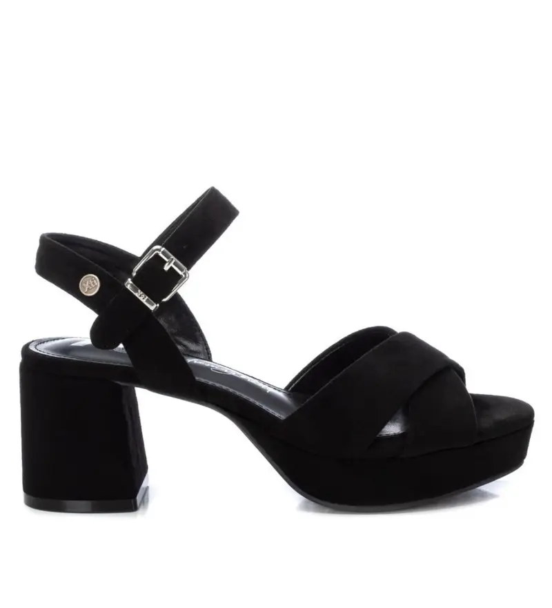 per donna 14235905-NEGRO Sandali 142359 nero -Altezza tacco 7 cm (36), 5 a 8cm, Fibbia, Casual, Da sera