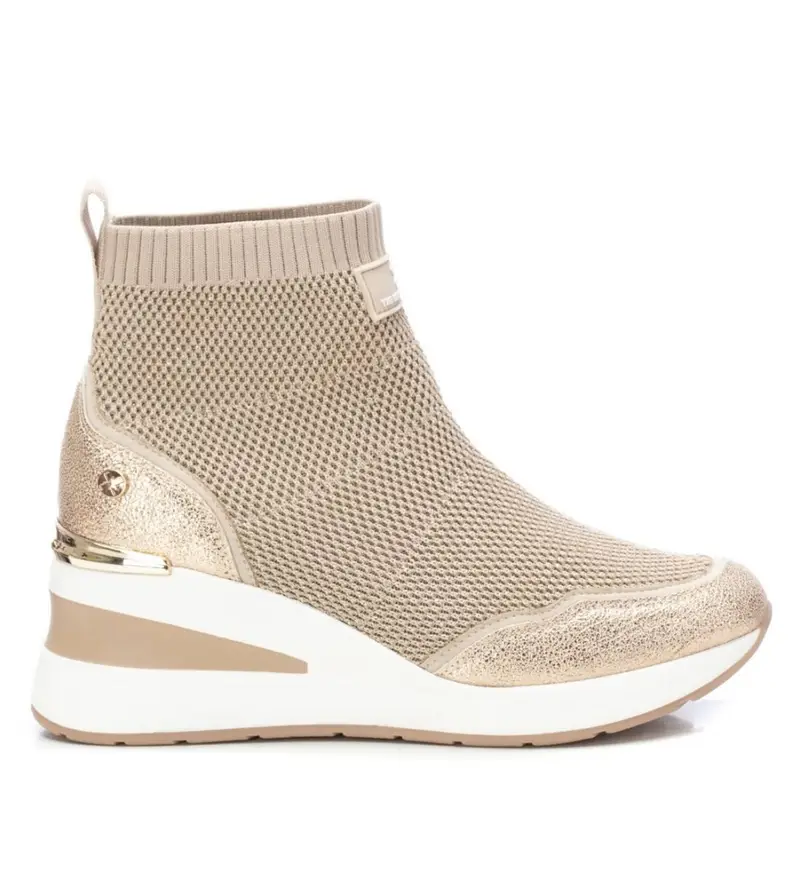 per donna 14240502-BEIGE Stivaletti 142405 marrone -altezza tacco 5 cm (37), Tessuto, 3 a 5cm, Casual