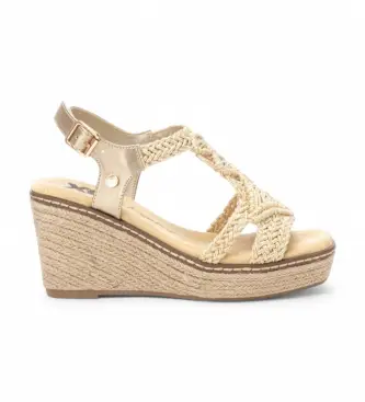 per donna 14275303-ORO Sandali 142753 oro (37), 8 a 10cm, Fibbia, Casual