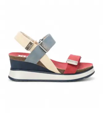 per donna 14282203-NAVY Sandali 142822 multicolore (37), 5 a 8cm, Velcro, Casual