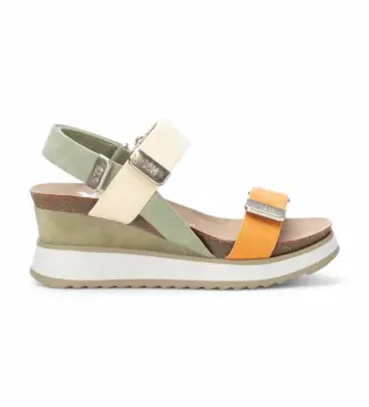 per donna 14282204-VERDE Sandali 142822 verde (37), 5 a 8cm, Fibbia, Casual