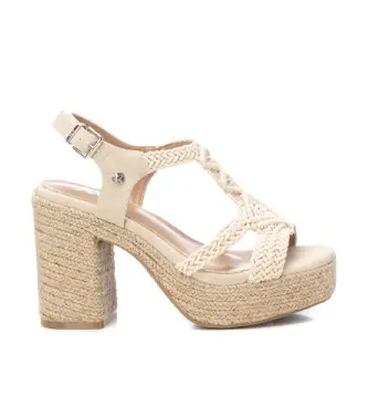 per donna 14283905-HIELO Sandali 142839 bianco sporco (37), 8 a 10cm, Fibbia, Casual, Da sera