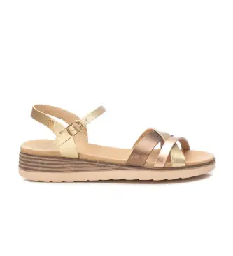per donna 14285204-ORO Sandali 142852 oro (37), 3 a 5cm, Fibbia, Casual