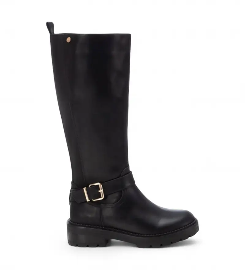 per donna 14308901-NEGRO Stivali 143089 neri (36), Nero, 3 a 5cm, Cerniera, Casual Pelle