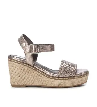 per donna 14382802-PLOMO Sandali 143828 argento (37), 8 a 10cm, Fibbia, Casual