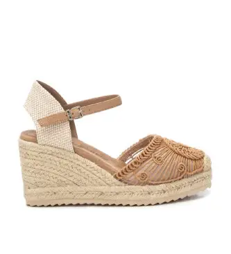 per donna 14384505-BEIGE Espadrillas 143845 marrone (37), 5 a 8cm, Fibbia, Casual