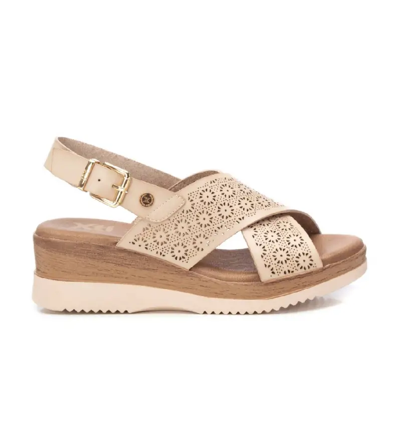 per donna. 14385205-HIELO Sandali 143852 bianchi (37), Bianco, 3 a 5cm, Fibbia, Casual Pelle