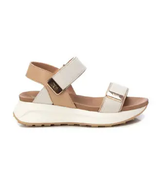 per donna 14387403-BEIGE Sandali 143874 beige (37), 3 a 5cm, Velcro, Casual